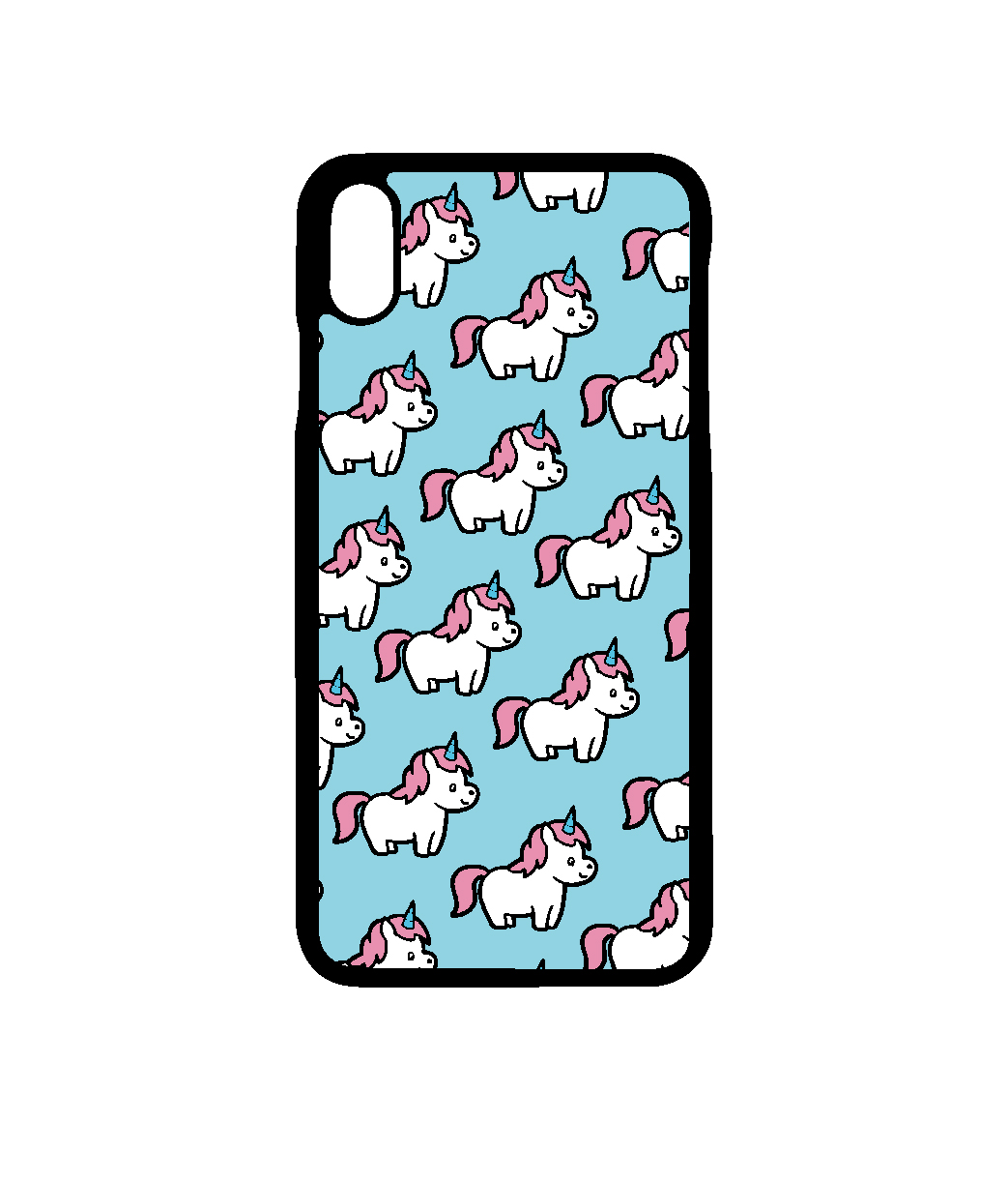 Light Blue Unicorns Case