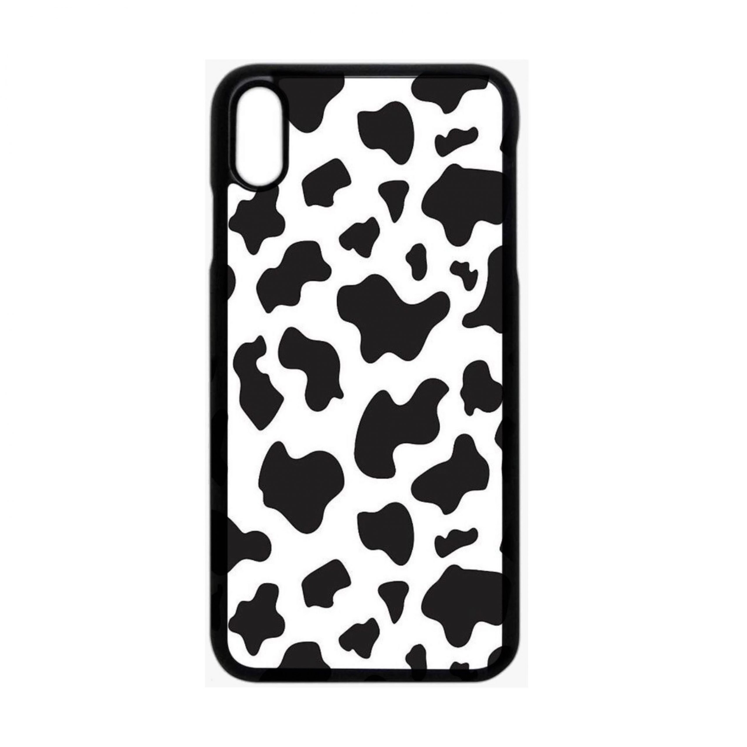 Black Cow Print Case